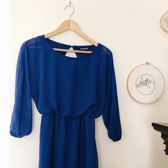 Cobalt Blue Dress Size XS from Express - Picture 2 of 5